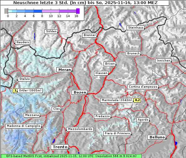 Neuschnee, 16. 11. 2025