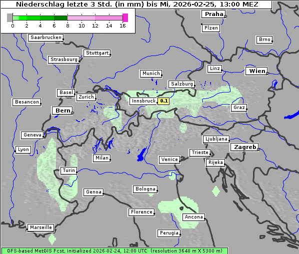 Niederschlag, 25. 2. 2026