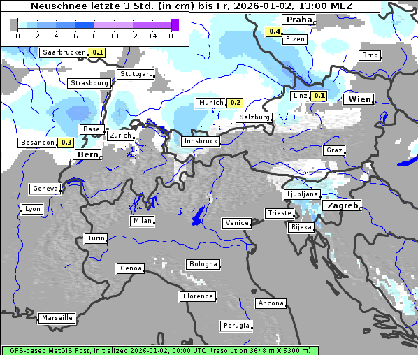 Neuschnee, 2. 1. 2026