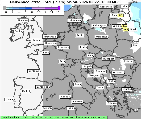 Neuschnee, 22. 2. 2026