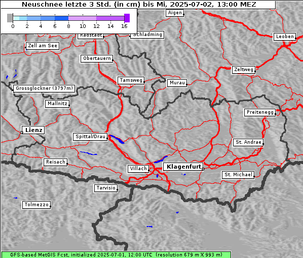 Neuschnee, 2. 7. 2025