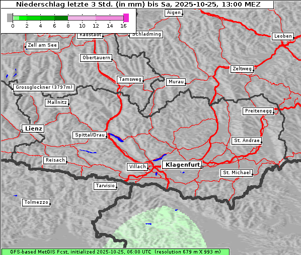 Niederschlag, 25. 10. 2025