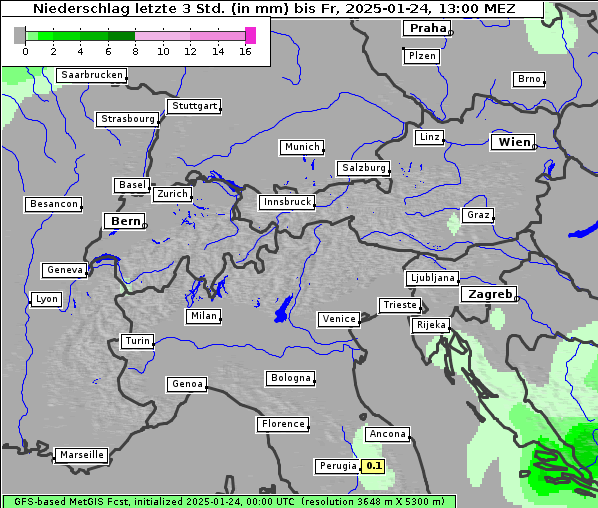 Niederschlag, 24. 1. 2025