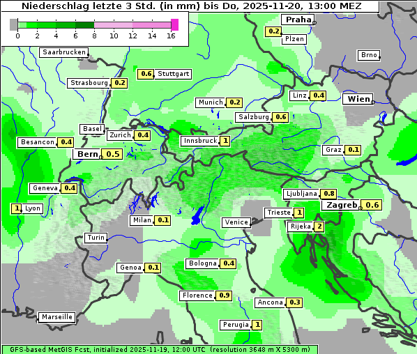 Niederschlag, 20. 11. 2025