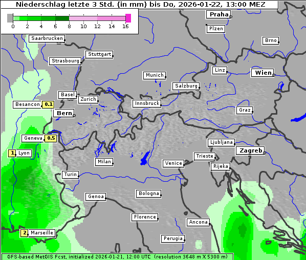 Niederschlag, 22. 1. 2026