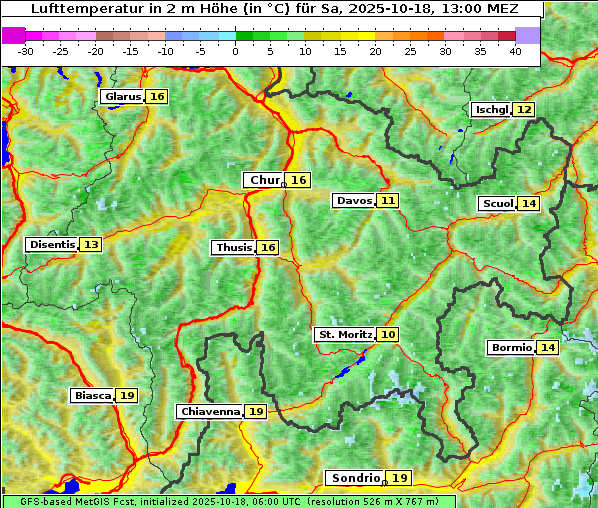 Temperatur, 18. 10. 2025