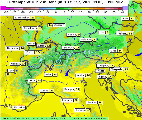 Temperatur, 4. 4. 2026