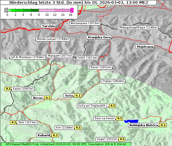 Niederschlag, 3. 3. 2026
