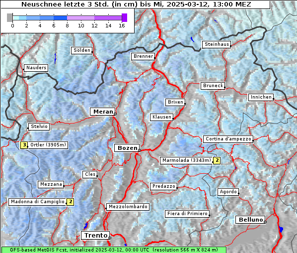 Neuschnee, 12. 3. 2025