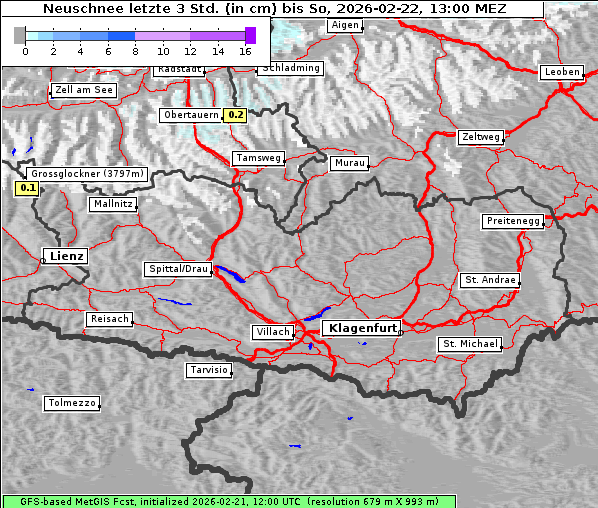 Neuschnee, 22. 2. 2026