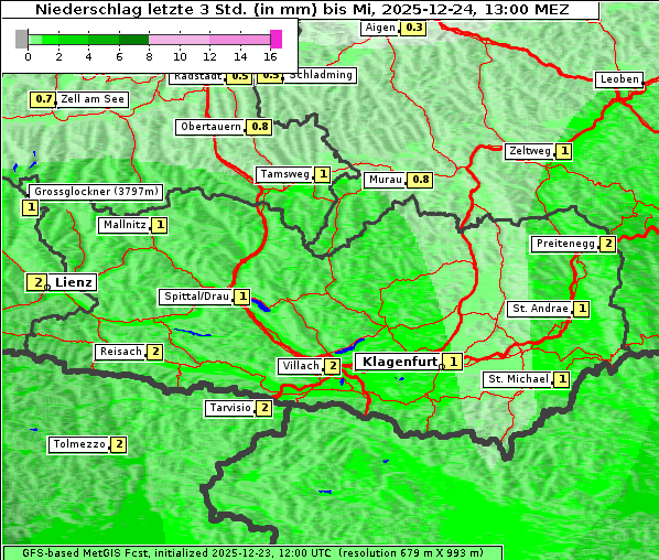 Niederschlag, 24. 12. 2025