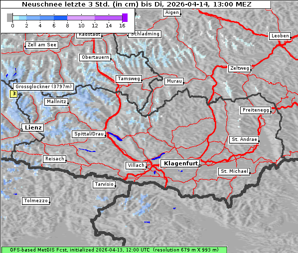 Neuschnee, 14. 4. 2026