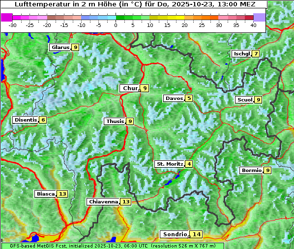 Temperatur, 23. 10. 2025