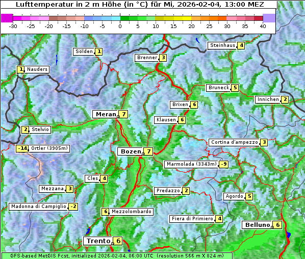Temperatur, 4. 2. 2026