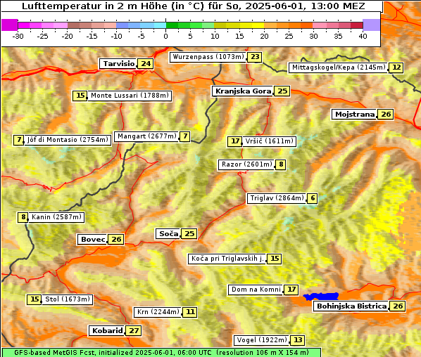 Temperatur, 1. 6. 2025