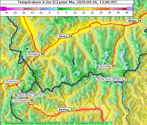 Temperatur, 16. 9. 2025