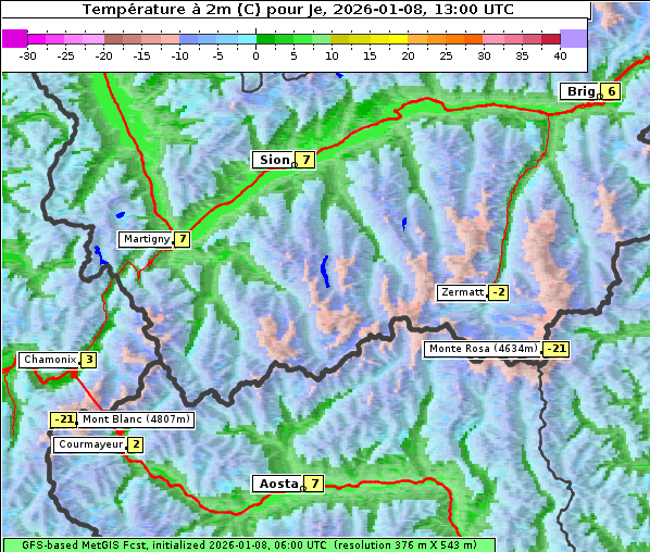 Temperatur, 8. 1. 2026