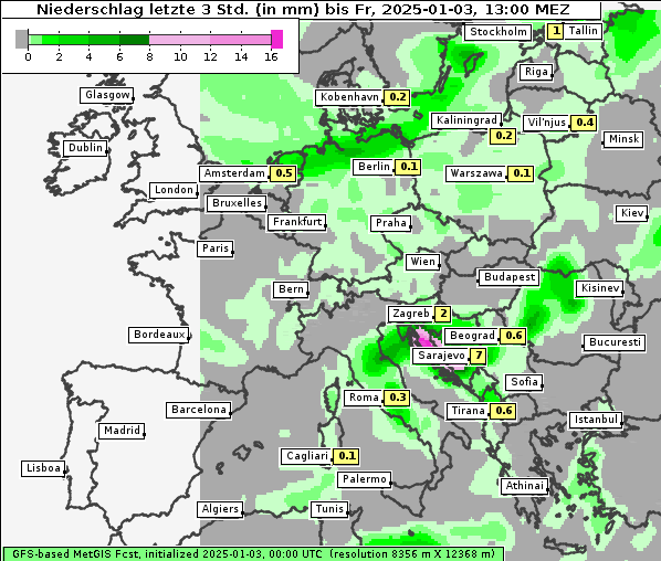 Niederschlag, 3. 1. 2025