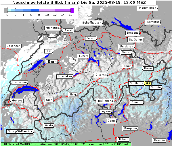 Neuschnee, 15. 3. 2025