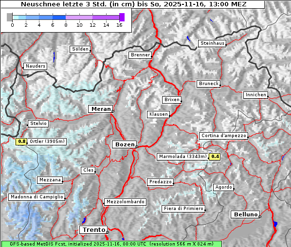 Neuschnee, 16. 11. 2025