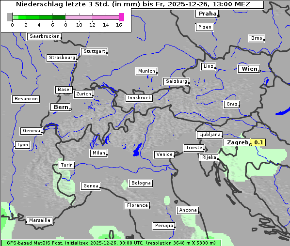Niederschlag, 26. 12. 2025