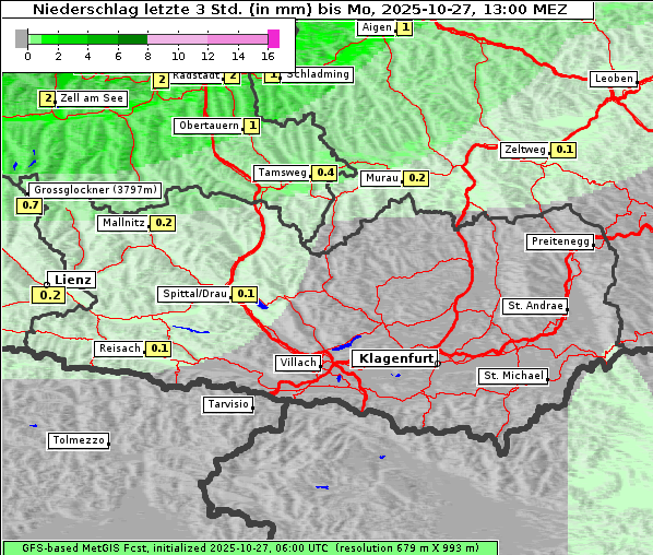 Niederschlag, 27. 10. 2025