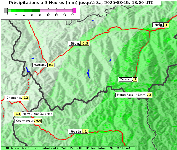 Niederschlag, 15. 3. 2025