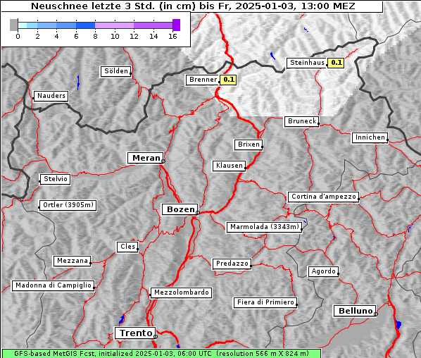 Neuschnee, 3. 1. 2025