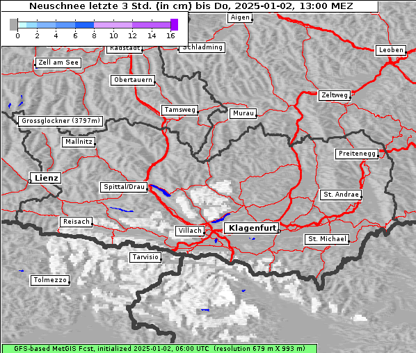 Neuschnee, 2. 1. 2025