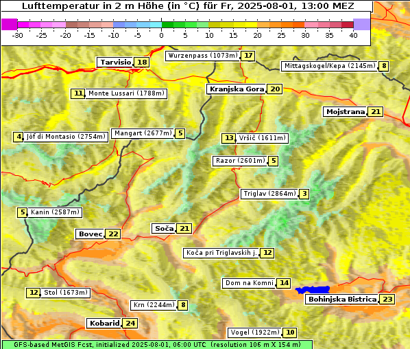 Temperatur, 1. 8. 2025