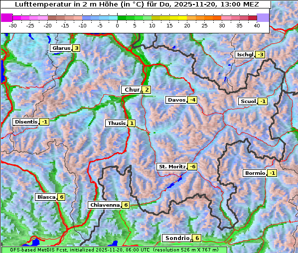 Temperatur, 20. 11. 2025