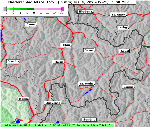Niederschlag, 23. 12. 2025