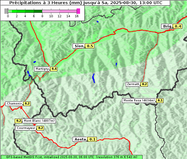 Niederschlag, 30. 8. 2025