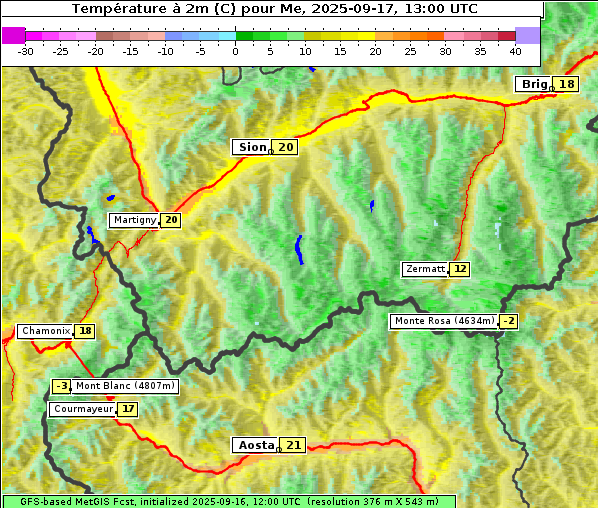 Temperatur, 17. 9. 2025