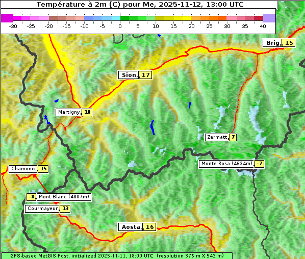 Temperatur, 12. 11. 2025