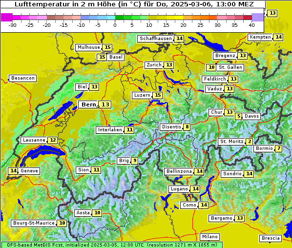 Temperatur, 6. 3. 2025