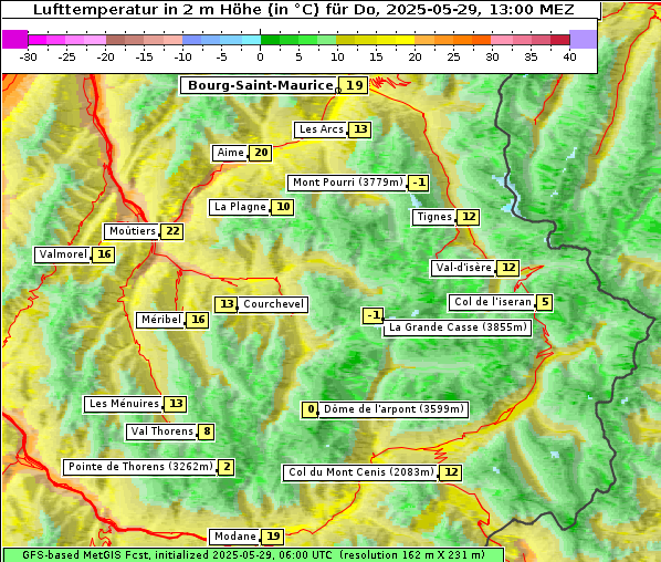 Temperatur, 29. 5. 2025