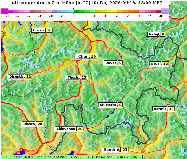 Temperatur, 16. 4. 2026