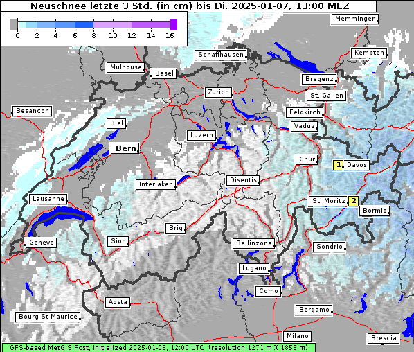 Neuschnee, 7. 1. 2025