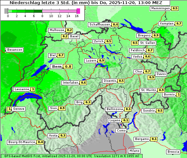 Niederschlag, 20. 11. 2025