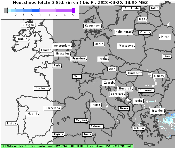 Neuschnee, 20. 3. 2026