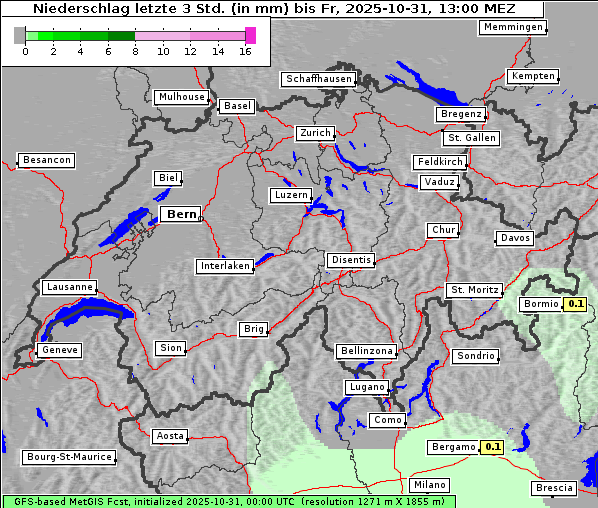 Niederschlag, 31. 10. 2025
