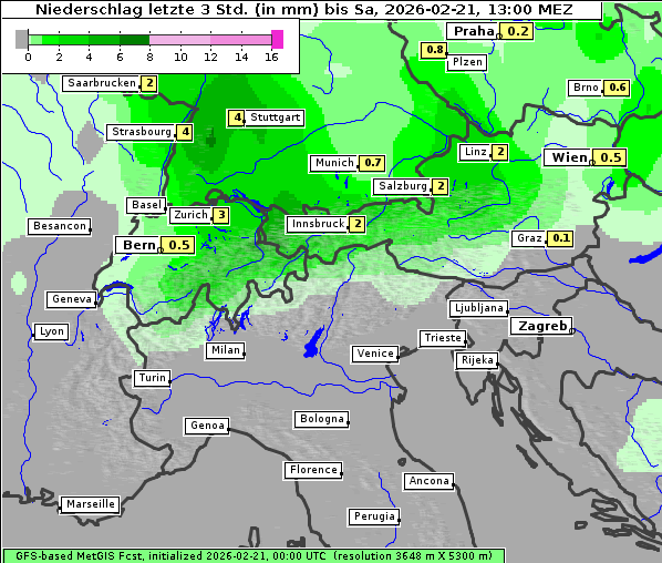 Niederschlag, 21. 2. 2026