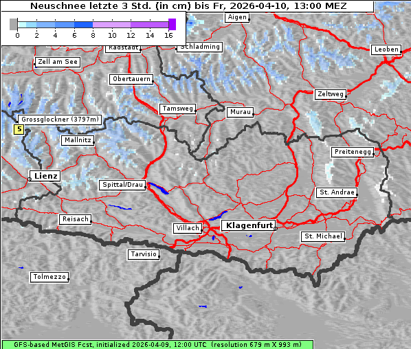 Neuschnee, 10. 4. 2026