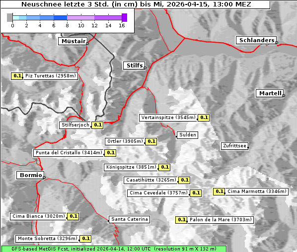 Neuschnee, 15. 4. 2026