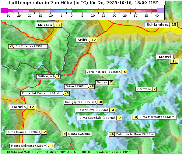 Temperatur, 16. 10. 2025
