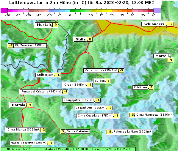 Temperatur, 28. 2. 2026