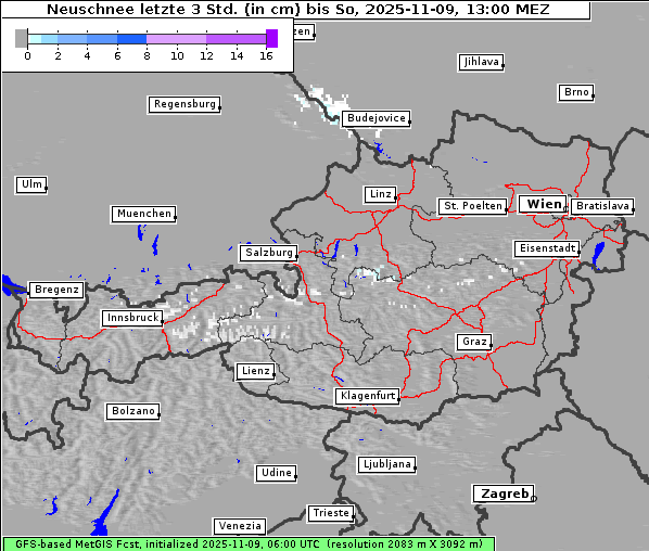 Neuschnee, 9. 11. 2025