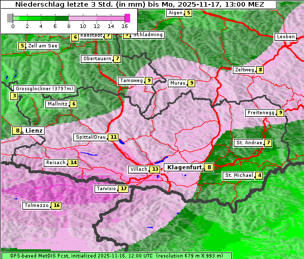 Niederschlag, 17. 11. 2025