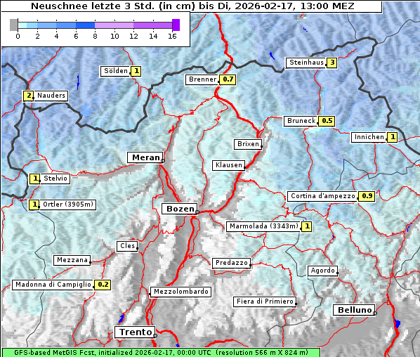 Neuschnee, 17. 2. 2026